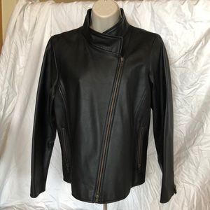 Eileen-Fisher Leather MotoJacket